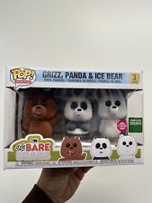 Funko Pop Barnes & Noble Exclusive We Bare Bears 3 Pack Flocked Grizz Panda Ice picture
