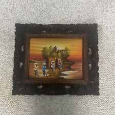 Vintage Wooden Frame Indonesia Asian Painting picture