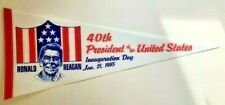 RONALD REAGAN PRESIDENT INAUGURATION 1985 VINTAGE POLITICAL PENNANT NEW/MINT picture