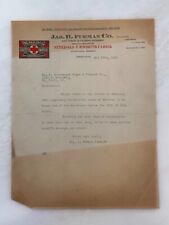 1921 RED CROSS SAFETY MATCH Box Furman NITEDALS Norway Advertising Letter picture