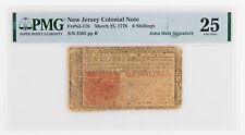John Hart - Revolutionary War-Dated Currency Signed - In PMG Holder Very Fine 25 picture