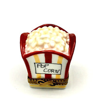 Authentic French Limoges Porcelain Trinket Box Popcorn in the Bag Hand Made NEW picture