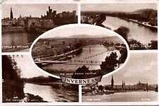 VINTAGE POSTCARD MULTIPLE VIEWS OF INVERNESS SCOTLAND REAL PHOTO RPPC 1934 picture