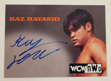 KAZ HAYASHI 1998 NWO WCW AUTOGRAPH Wrestling CARD Real SIGNATURE AUTO Topps RARE picture