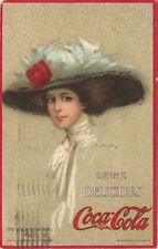 Vintage Coca Cola Hamilton King Girl Postcard Rare 1909 picture