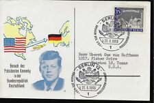 1963 John Kennedy European Visit Ich Bin Ein Berliner Trip German Postcard #3 picture