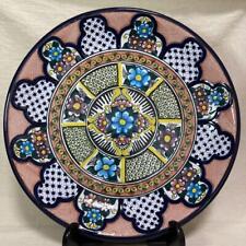 Talavera Platter Mexican Flower Pattern Pottery Antique Art Interior picture