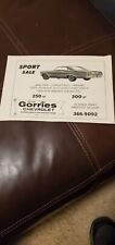 1965 CHEVY IMPALA SPORT SALE/GORRIES CHEVROLET AD picture