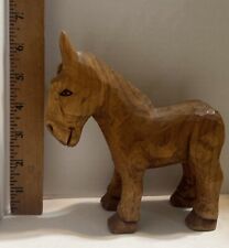 Hand Carved  Wooden Donkey.  (G) picture
