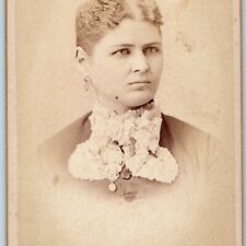 c1860s Galion, Ohio Classy Young Lady Cute Woman Girl CDV Photo LM Reck H39 picture