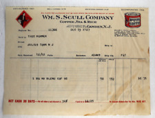 1927 Coffee Invoice Wm. S. Scull Company Camden NJ picture