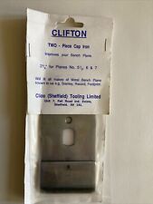 Clifton 2 Piece Cap Iron 2-3/8” Vtg For Planes No. 5.5, 6 & 7 NOS Sheffield UK picture