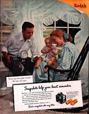 VTG Magazine Ad 1952 Orig KODAK Film  Snapshots Help Your Heart Remember Baby e3 picture