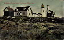 Pemaquid Point Maine ME Lighthouse c1900s-10s Postcard picture