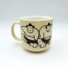 Vintage Sumo Wrestlers Rikishi Somotori Osumosan Coffee Mug Cup Kato Kogei Japan picture