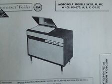 Original Sams Photofact Manual MOTOROLA 5K11B, 5K11M, 5K11MC, 5K11W (447) picture