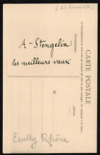 Alphonse Stengelin. Wishes addressed to Léonce Bédite. circa 1910 picture