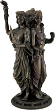 Large Bronze Finish Greek Goddess Hecate Triple Goddess Statue Figurine picture