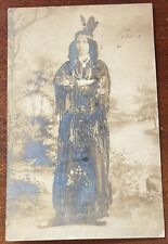 ATQ 1906 RPPC Postcard Native American Indian Woman Studio Standing Portrait UDB picture