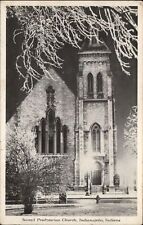 Indianapolis Indiana ~ Second Presbyterian Church ~ steeple ~ postcard sku045 picture