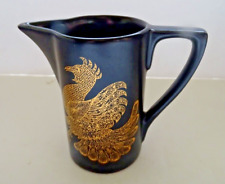 Portmeirion Pottery Phoenix Pattern Black and Gold Milk/Cream Jug picture