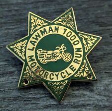 Lawman 1000 Motorcycle Run Lape Pin Police Motorcycle Rally MC Club No Race Year picture