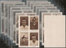 BOYS MAGAZINE-FULL SET- FOOTBALLERS & SPORTSMEN 1922(16 UNCUT SHEETS OF 4 CARDS) picture