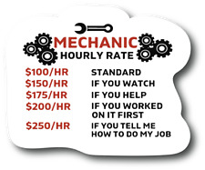 Mechanic Funny Hourly rate Magnet 4 inch Tool Box , Refrigerator Magnet  picture