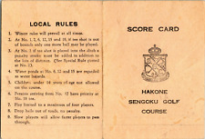 Vintage Score Card Hakone Sengoku Golf Course Japan 1951 picture