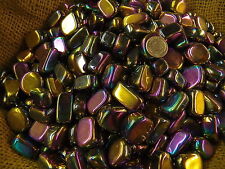 500 Carat Lots of Polished Tumbled Rainbow Hematite + FREE Faceted Gemstone picture