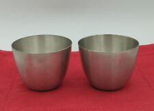 Pair of Leonard Genuine Pewter Jefferson Cups Bolivia Unpolished As Found  picture