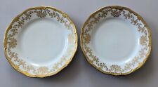 2 Vintage Katharina 14051 Weimar Collectibles 24K Gold Porcelain Salad Plates picture