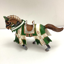 Schleich Horse World Of Knights Taurus Green White 2005 Retired Horse Only picture