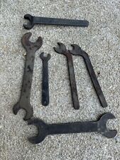 Vintage Antique Lot Of Wrenches Unique tools 6 Old Wrenches picture