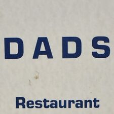 1980s Dads Restaurant Lounge Menu 8608 North Lombard Street Portland Oregon picture
