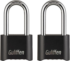 Combo Lock,Guliffen 2 Pack Resettable Combination Lock,2-1/2 In. Long Shackle Ou picture