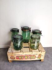 Vintage Green Canning Jar French L’Ideale Solidex 1 Liter, Vintage Bottle decor picture