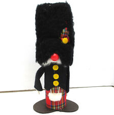 Vintage 1960s Doll Figure Souvenir Scotland Plaid Kilt Gnome Fur Hat Bearskin UK picture