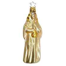 Vintage Inge-Glas Figural Blown Glass Christmas Ornament ~ Angel With Trumpet  picture