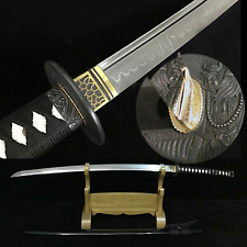 Handmade T10 Steel Clay Tempered Japanese Samurai Sword Katana Full Tang Sharp picture