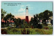 1914 Tybee Light House Tybee Island Near Savannah Georgia GA Antique Postcard picture