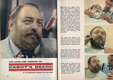 1961 TV ARTICLE SEBASTIAN CABOT BEARD MAKEUP ARTIST LEO LOTITO  Checkmate Series picture