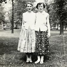 O3 Photograph 1950's Young Women Friends Embrace Style Fashion picture