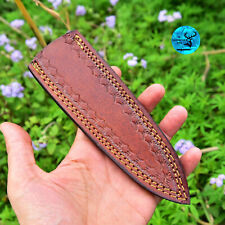 CUSTOM HANDMADE PURE COW LEATHER SHEATH FOR BOOT KNIFE & FIXED BLADE KNIFE 2752 picture