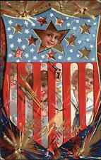 Fourth of July Firecrackers Fireworks Patriotic c1910 Vintage Postcard picture