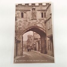 RPPC England North Gate -The Close- Salisbury c1920 Fred Judges' Photo Postcard picture