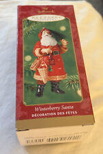Hallmark Keepsake Christmas Ornament Winterberry Santa Victorian Brush Tree Box picture