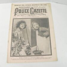VINTAGE 1922 POLICE GAZETTE NEWSPAPER SPORTS ARTICLES PINUP CLASSIFIED STORIES picture