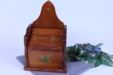 Vintage Wooden Recipe Box Wall Hanging Rustic Farmhouse Country Decor picture