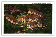 Postcard CA California Hotel Del Monte Aerial View Monterey Bay Linen Unposted picture